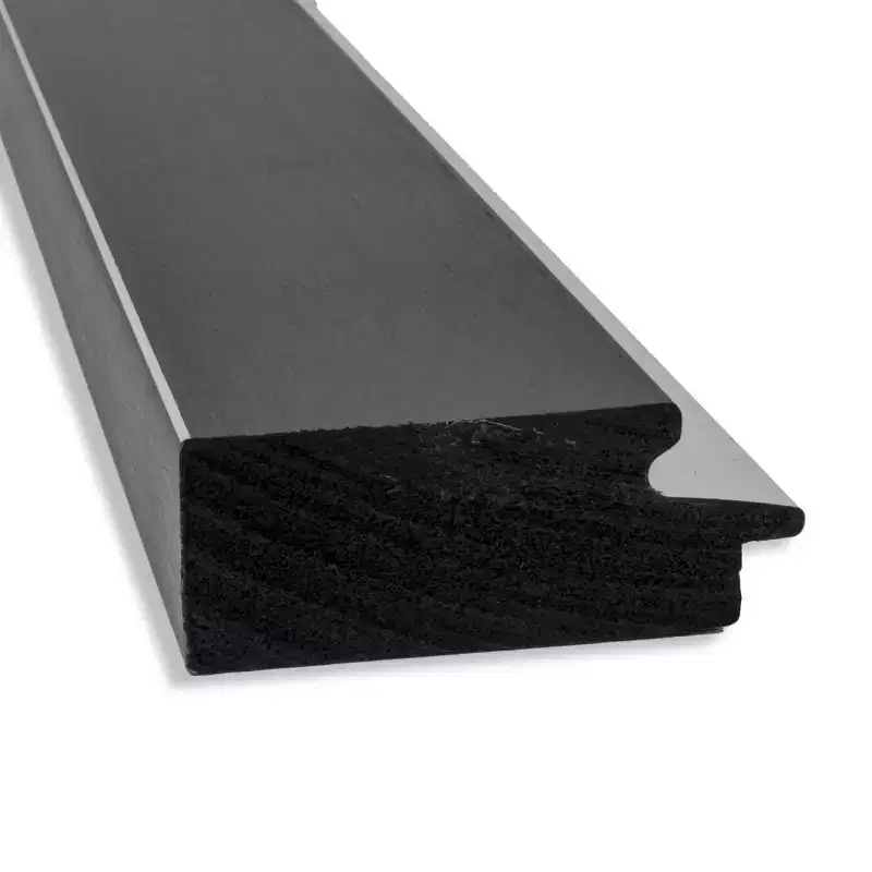 44" x 33" Non-Beveled Eva Bathroom Wall Mirror Black - Amanti Art: Modern Rectangle, Includes Mounting Hardware