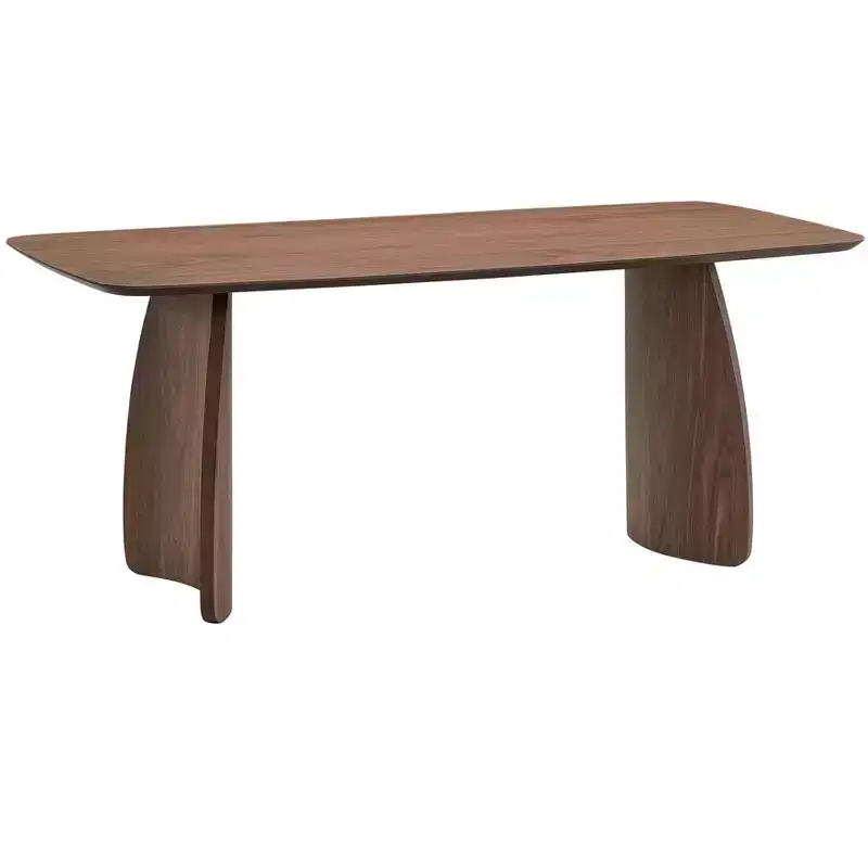 GDFStudio Jill Rectangle 71 Wood Dining Table with Sculptural Legs