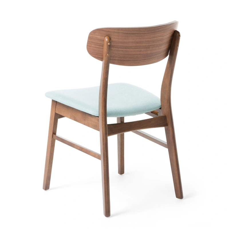 Fabric-upholstered Wood Dining Chairs (Set of 2) by Christopher Knight