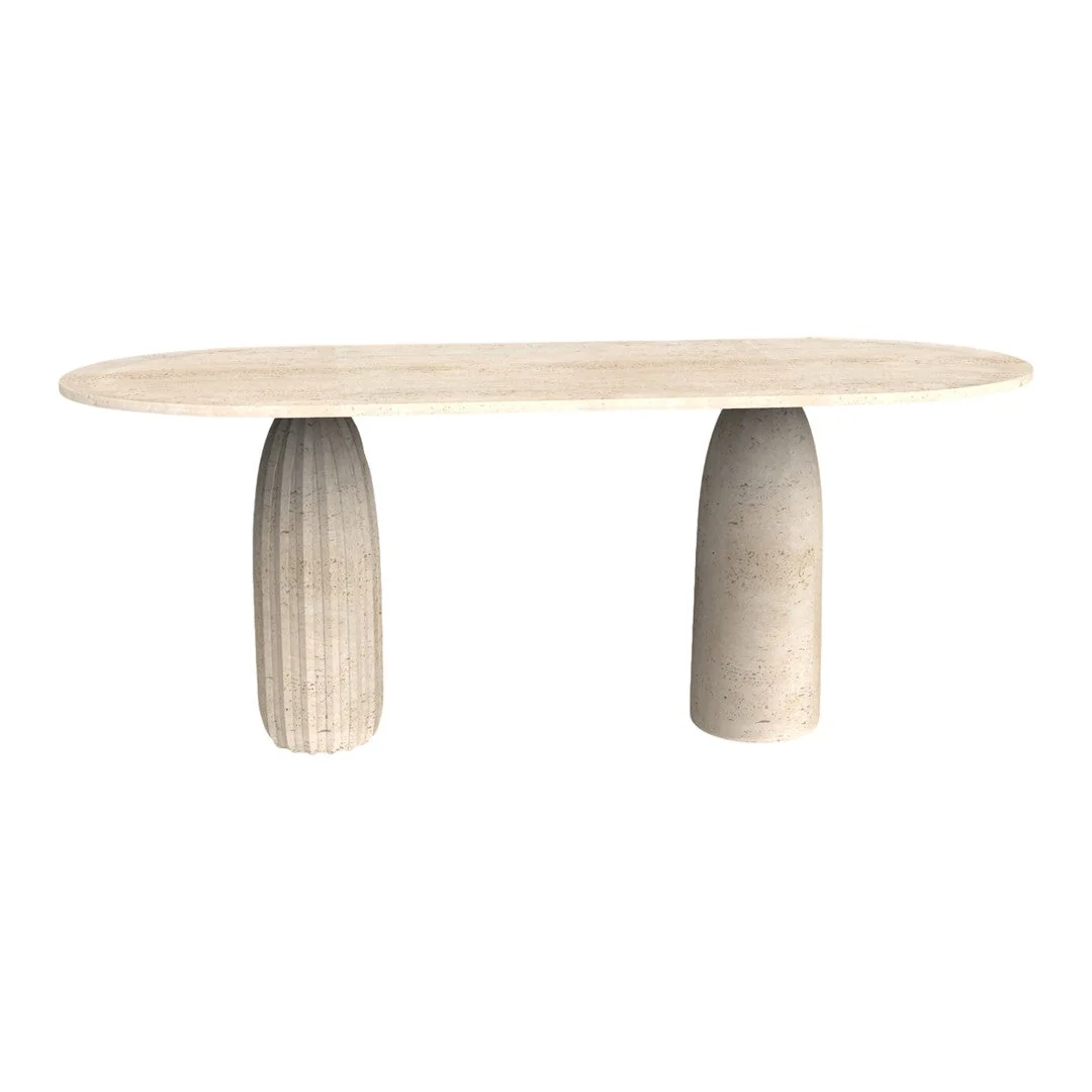 Eclectic Statement Console Table with Sculptural Funky Details for Living Room or Hallway