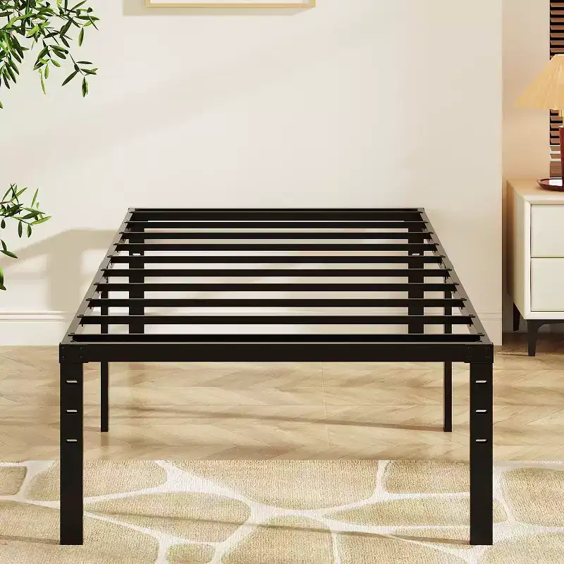 Karl Home 16 inch Height Twin Size Bed Frames Heavy Duty, Metal Platform Bed No Box Spring Needed