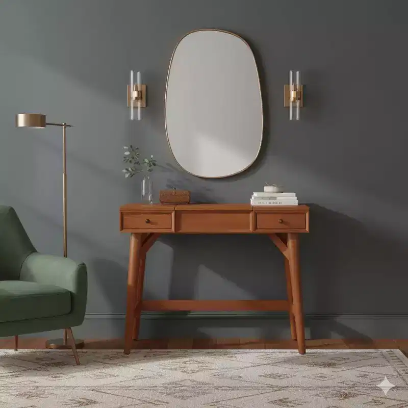 Flynn Bedroom Vanity, Chestnut