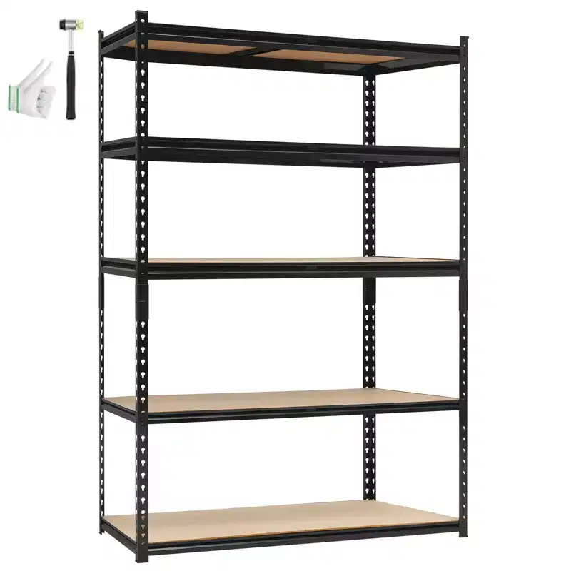 Heavy Duty Garage Shelving Units,5-Tier Adjustable Storage Shelves,Loads 2000 LBSS,Adjustable Garage Storage Shelving, Metal Storage