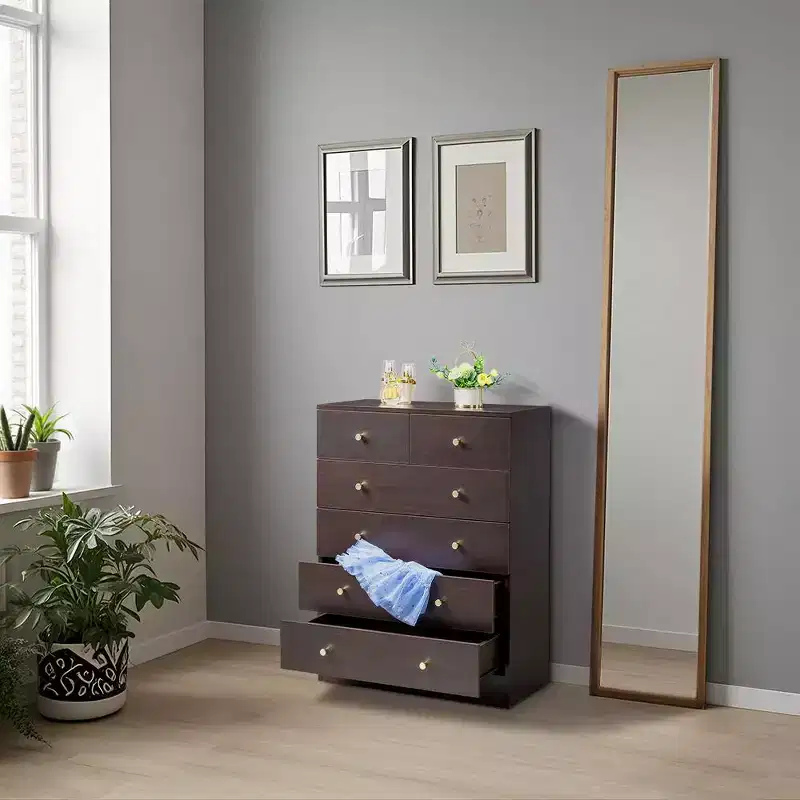 Brown 6-Drawer Chest of Drawers for 1