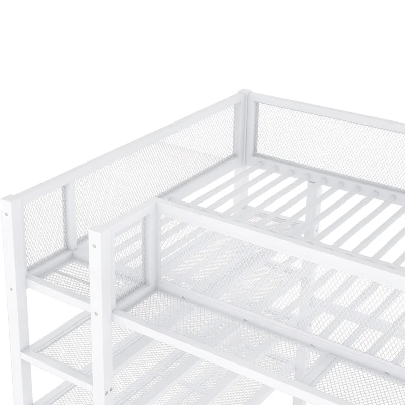 Full Loft Bed with Four Shelves