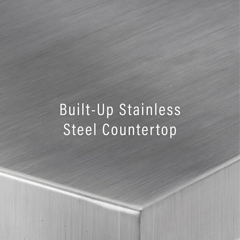 Crosley Silvia Stainless Steel Top Kitchen Island W/X-Back Stools - 57d x 46w x 41h