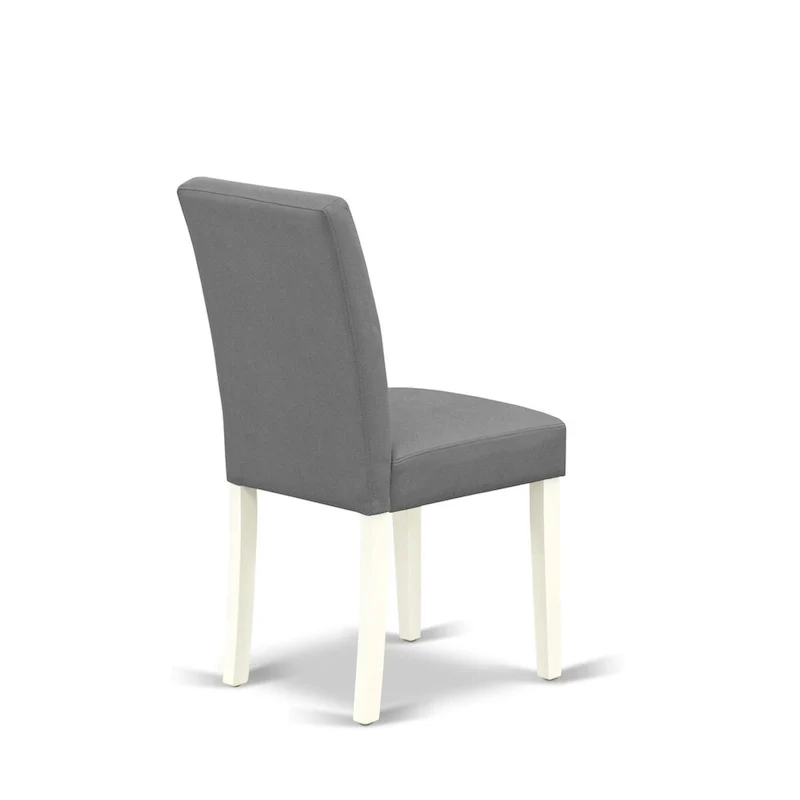 East West Furniture Kitchen Set Consists of a Rectangle Dining Table and Chairs, Linen White (Pieces Options)