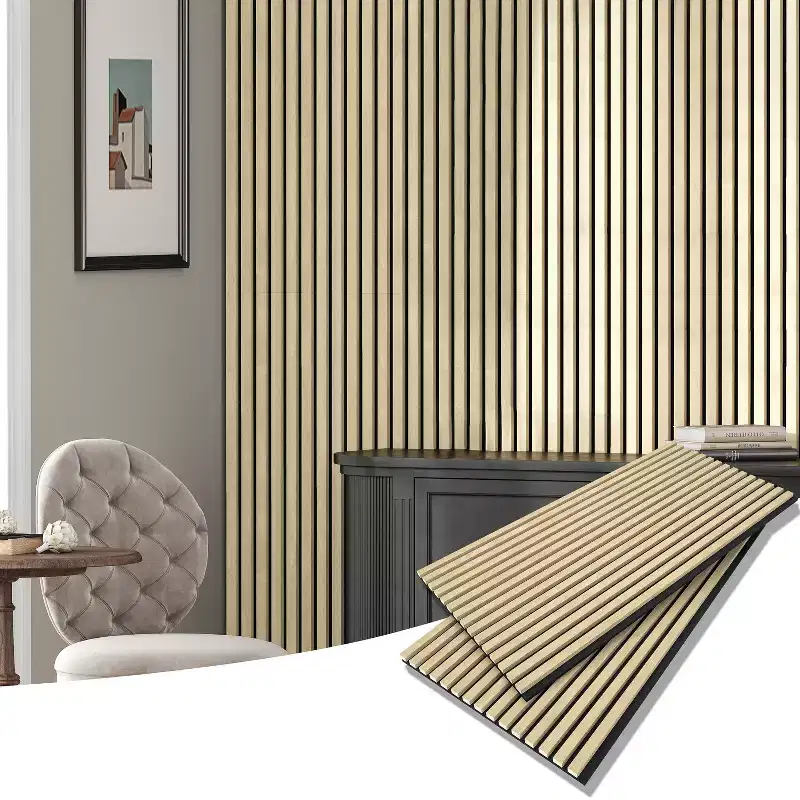 2 pcs 23.6  x 47.2 Sound-Absorbing And Soundproof Panels, With Density Board Wrapped In Wood Veneer