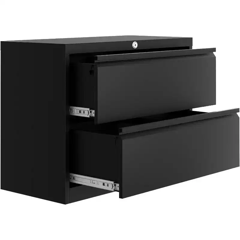 71 Tall Metal Storage Cabinet with Doors & Lock, 4 Adjustable Shelves, Leveling Feet, for Pantry Garage Office, Black