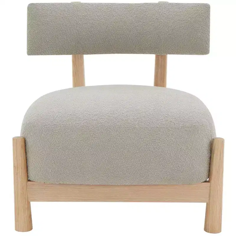 Edwardina Boucle Accent Chair - SFV5112 - Taupe/Natural - Safavieh Couture