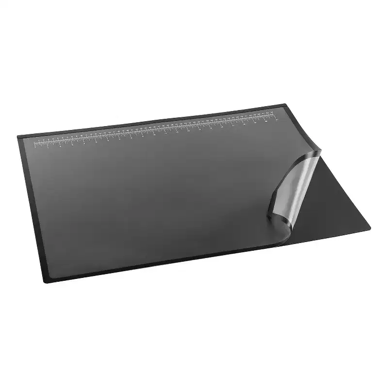 Artistic Double-Layer Desk Pad, 24-In. x 19-In., with Nonglare Surface, Black