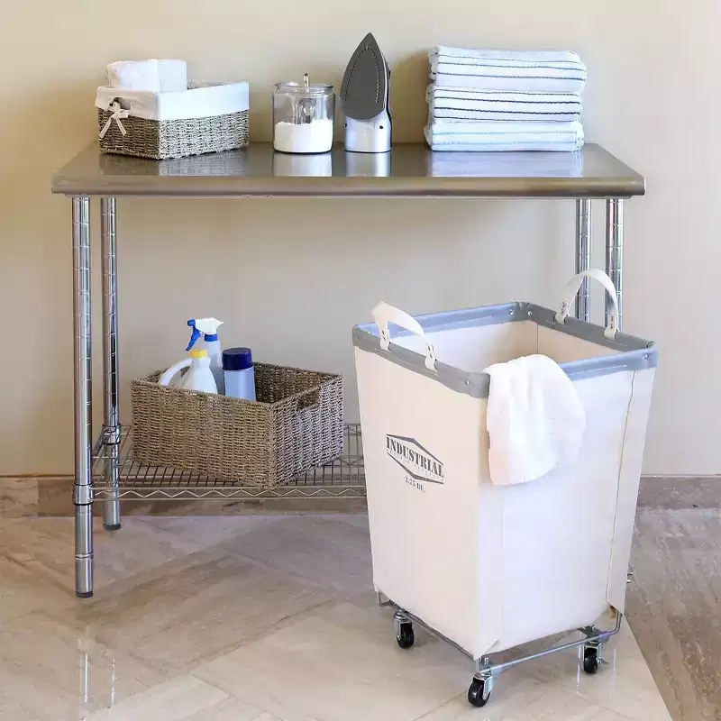 Commercial Grade NSF Stainless Steel Top Work Table Chrome, 35.5