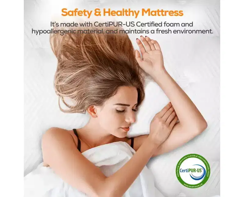 14 Inch Queen Mattress in a box Hybrid Gel Memory Foam Medium Firm,CertiPUR-US Certified, White