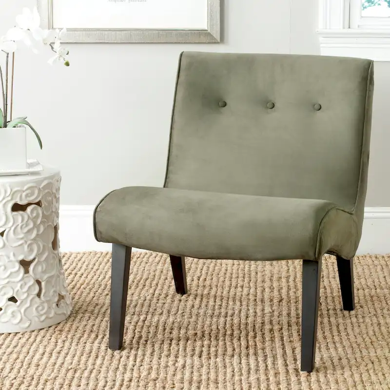 Mid-Century Forest Green Chair - 25.2 x 29.9 x 30.7 - 25Wx30Dx31H