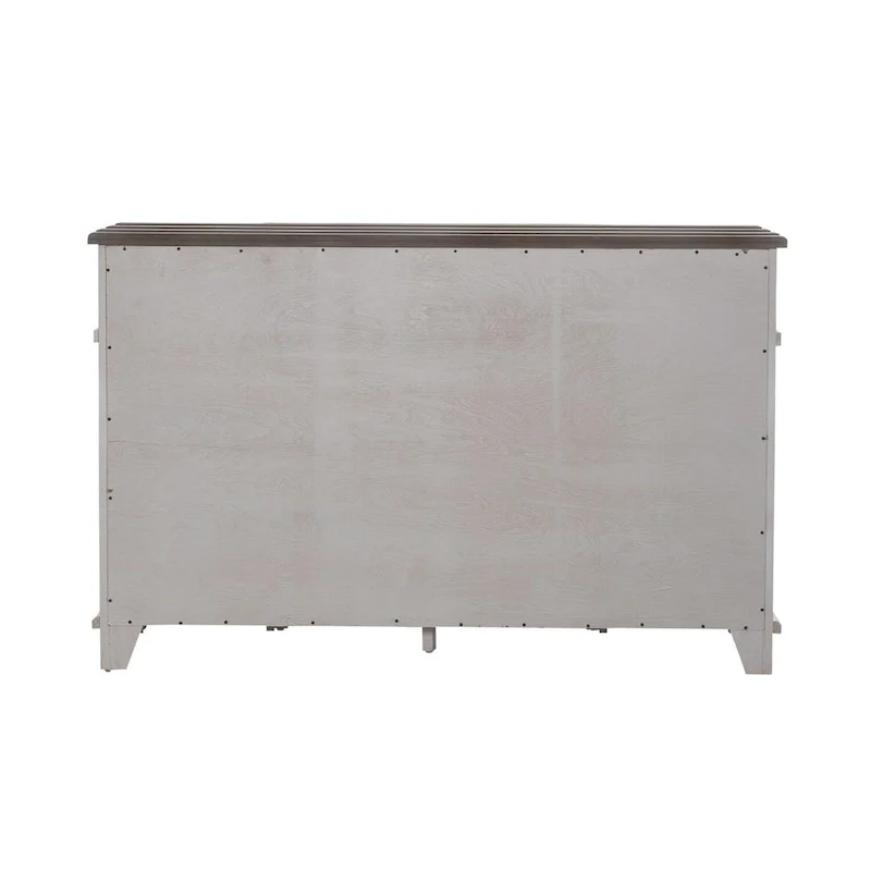 Breakfront Server in Distressed White or Grey