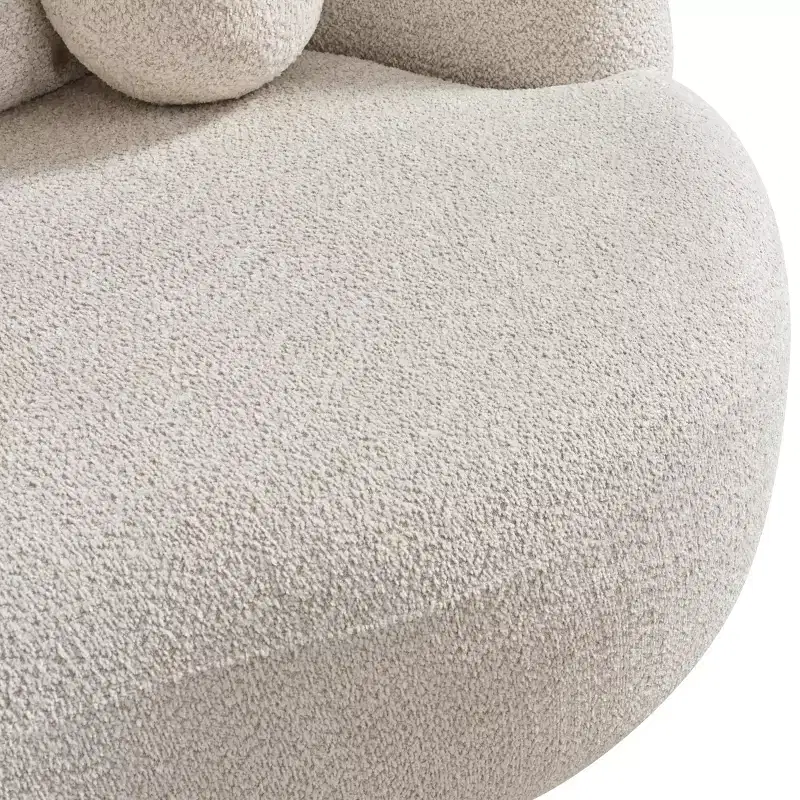 Christopher Knight Home Grazia 90'' Modern Curved Boucle Upholstered 3-Seater Sofa