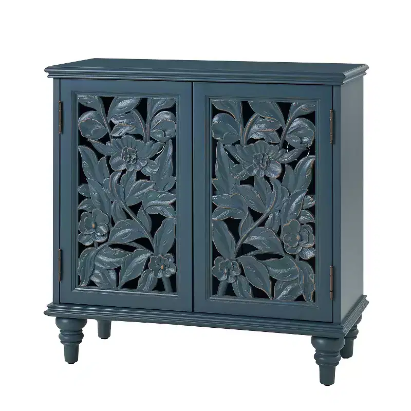 Alexis Traditional 32Tall 2 Door Accent Cabinet with LED Light|HULALA HOME