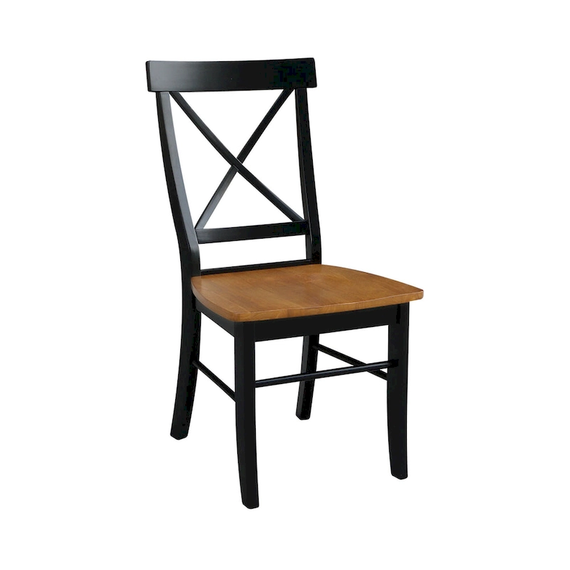 42 in. Drop Leaf Table with 4 Cross Back Dining Chairs - 5 Piece Set