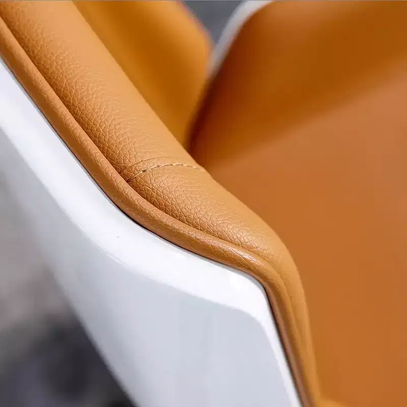 Tree City- High Back Executive Office Chair with Walnut Bent Wood Back and Faux Leather Seat  Swivel & Rolling Base