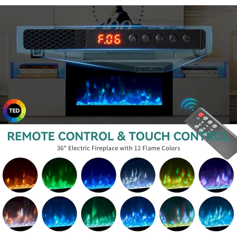 79 Fireplace TV Stand with 36 Electric Fireplace