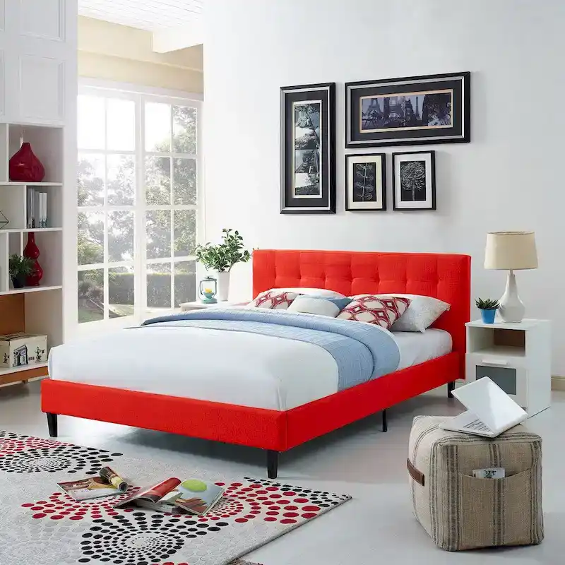 Lucille Upholstered Queen Platform Bed