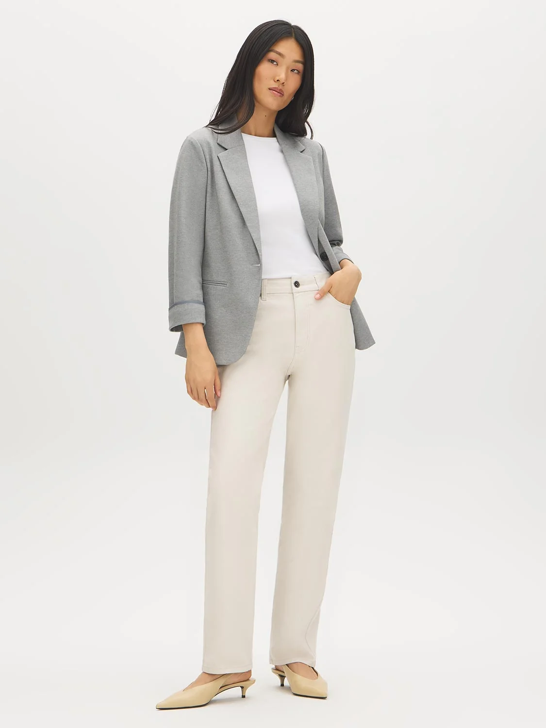 Cuffed Sleeve Blazer