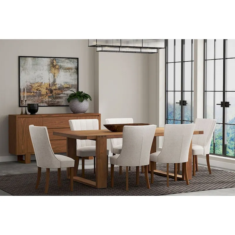 Ayala Wood Dining Table in Antique Cappuccino