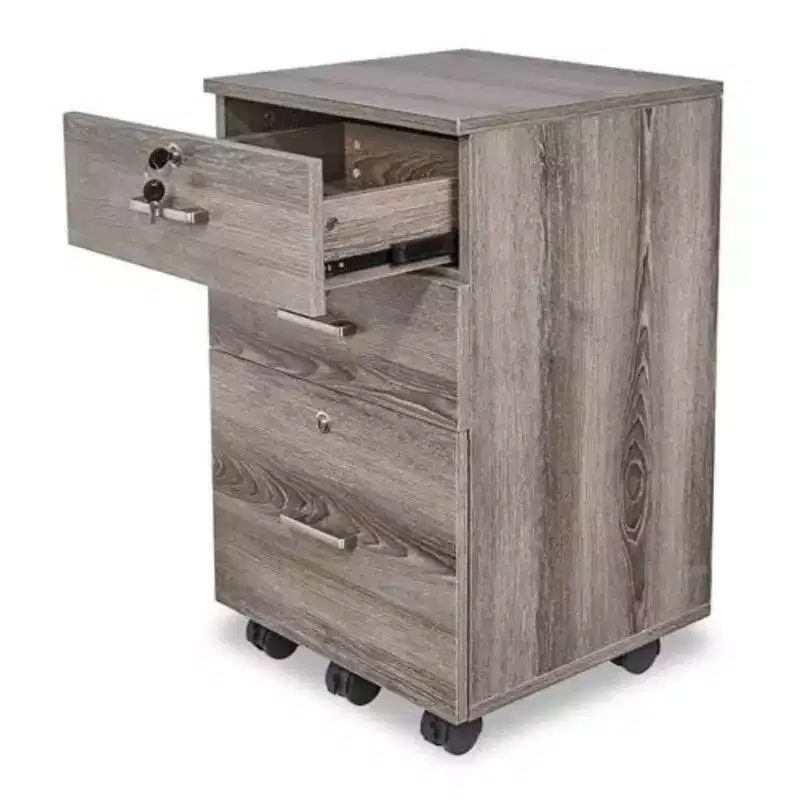 Karl Home 3-Drawer Gray MDF 15.75in. W Vertical File Cabinet