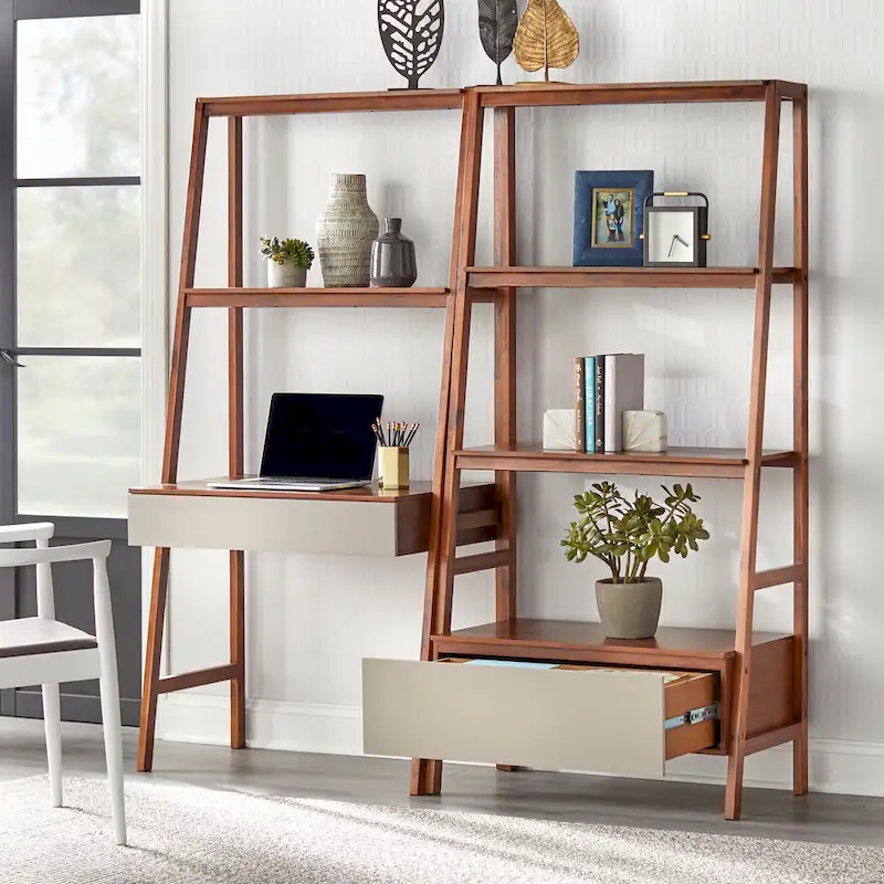 Ladder Desk and Bookshelf 2-Piece Set