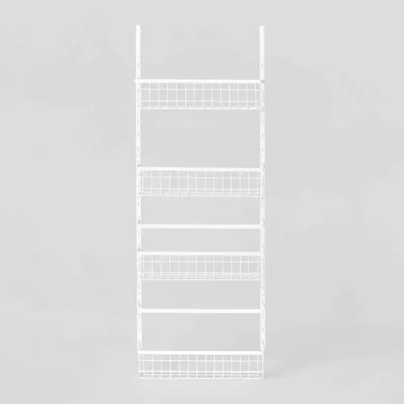 Steel Powder-Coated 4-Tier Over-Door Storage Rack 17.75