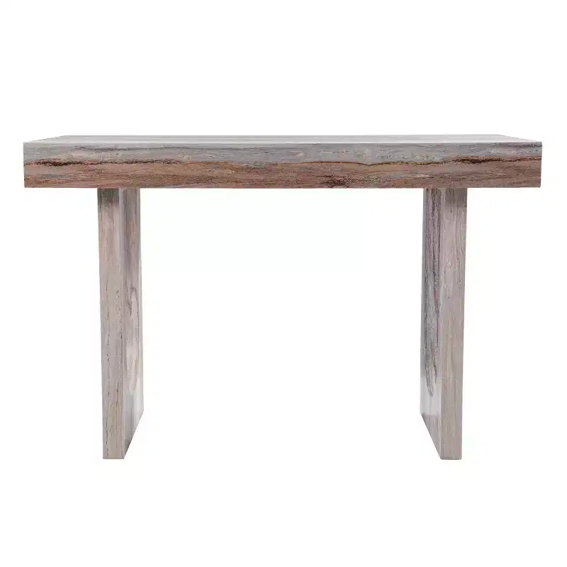 Chadkirk Faux Marble Writing Desk - Brown - SEI