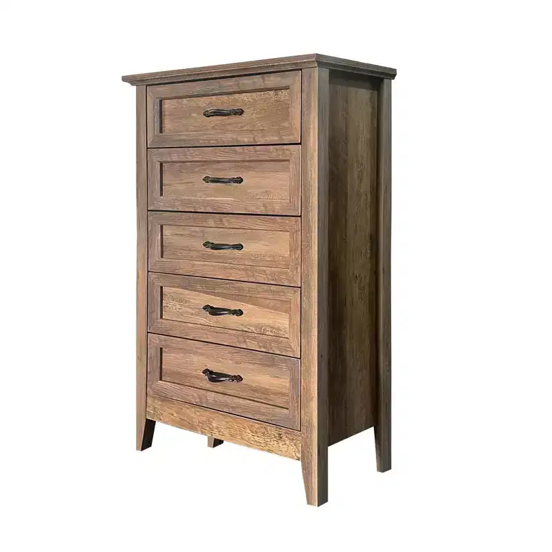 Chest of Dresser, Wood Vintage Dresser 5 Drawer, Tall Dressers for Closet, Dressers for Storage Organizer, for Closet Living Room, Kids Bedroom