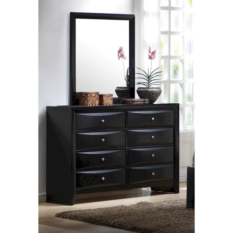 Jazz Black 6-piece Storage Bedroom Set