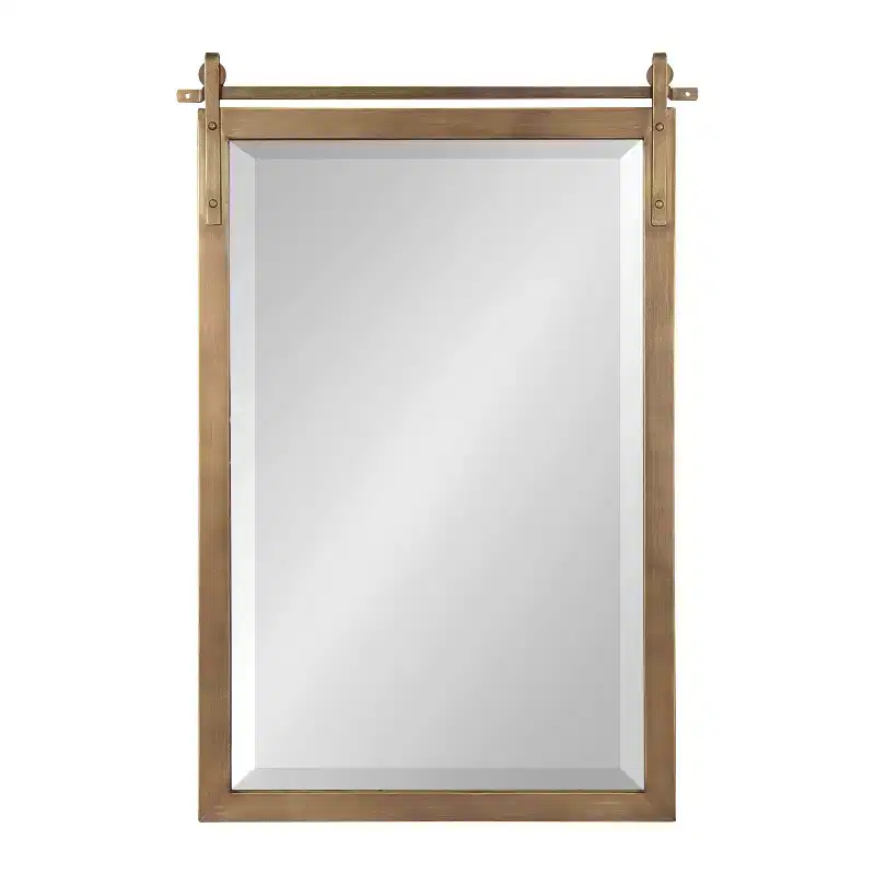 Metal Rectangle Mirror, 22x33, Gold