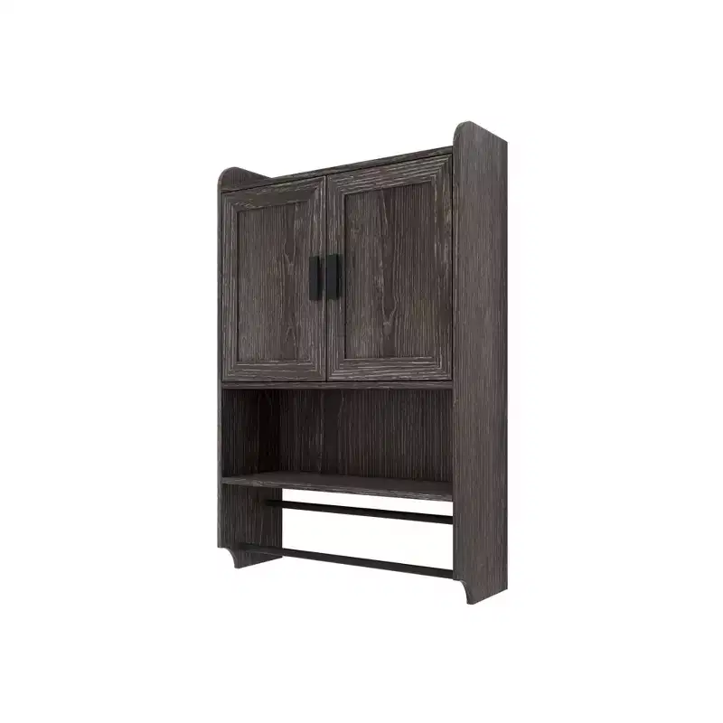 Bathroom Wall Cabinet with Doors,Adjustable Shelf,Towel Bar and Paper Holder, Over The Toilet Storage Cabinet, Medicine Cabinet for Bathroom-White