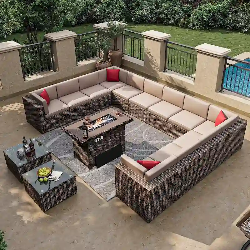 15-Piece Outdoor Patio Furniture Set