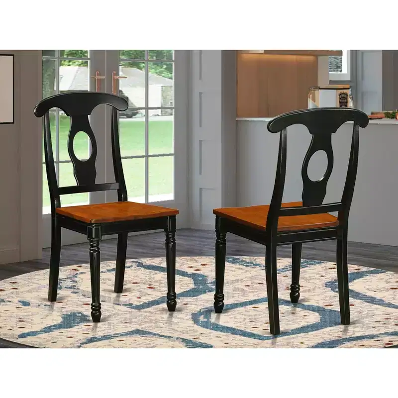 HomeStock Coastal Charm Styled Chair With Wood Seat