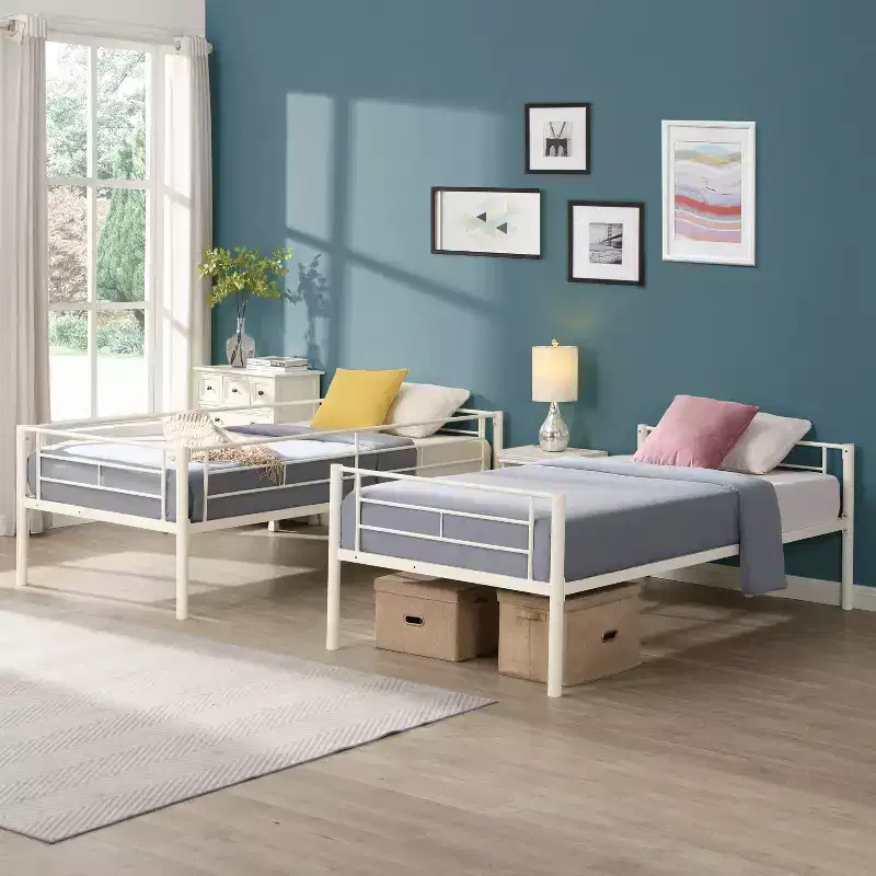 C-Shaped Sofa Side Table - Modern End Table, Laptop Tray, or Compact Bedside Nightstand - Space Saving Furniture (White)