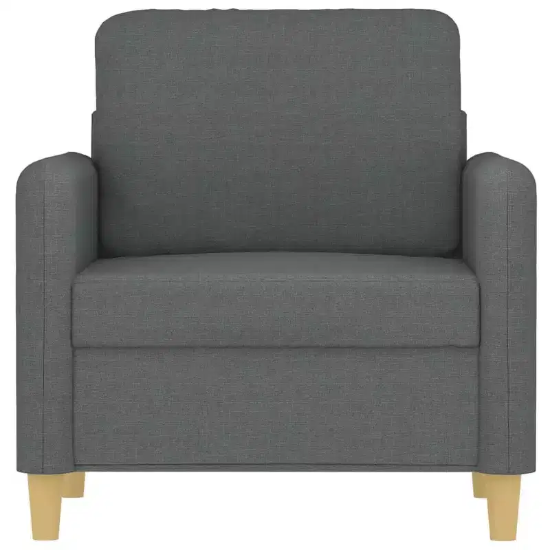 Upholstered Single Sofa Armchair for Living Room, Fabric Dark Gray, 23.6
