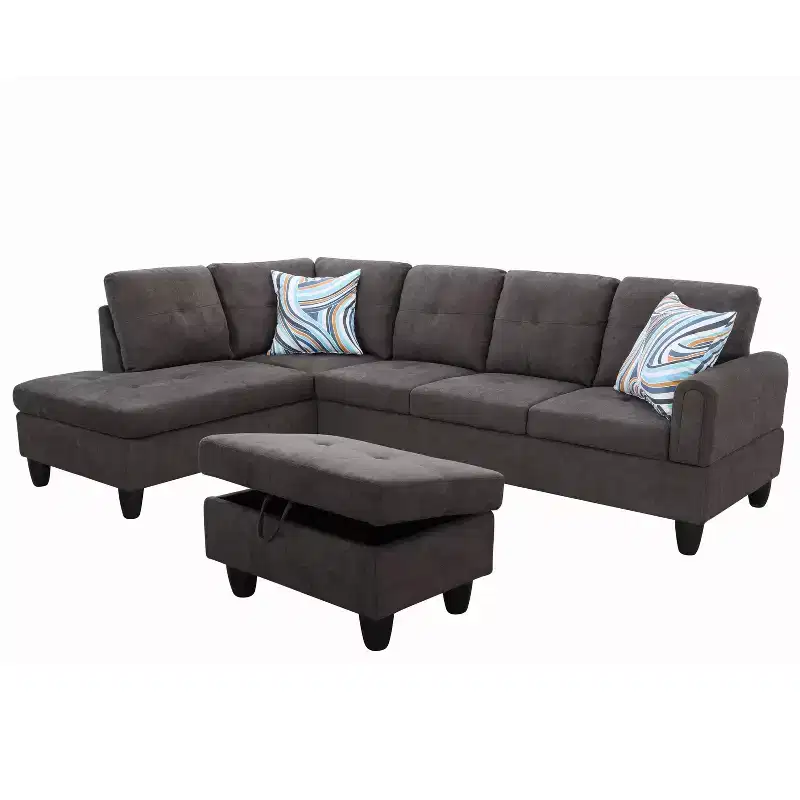 Luxurious Chenille Velvet Sofa with Dual Spring Comfort