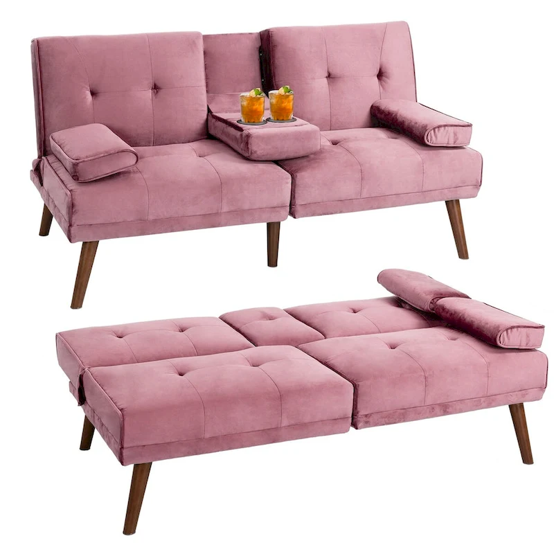 Futzca Futon Couch Sofa Bed, Small Sleeper Sofa Chair Loveseat