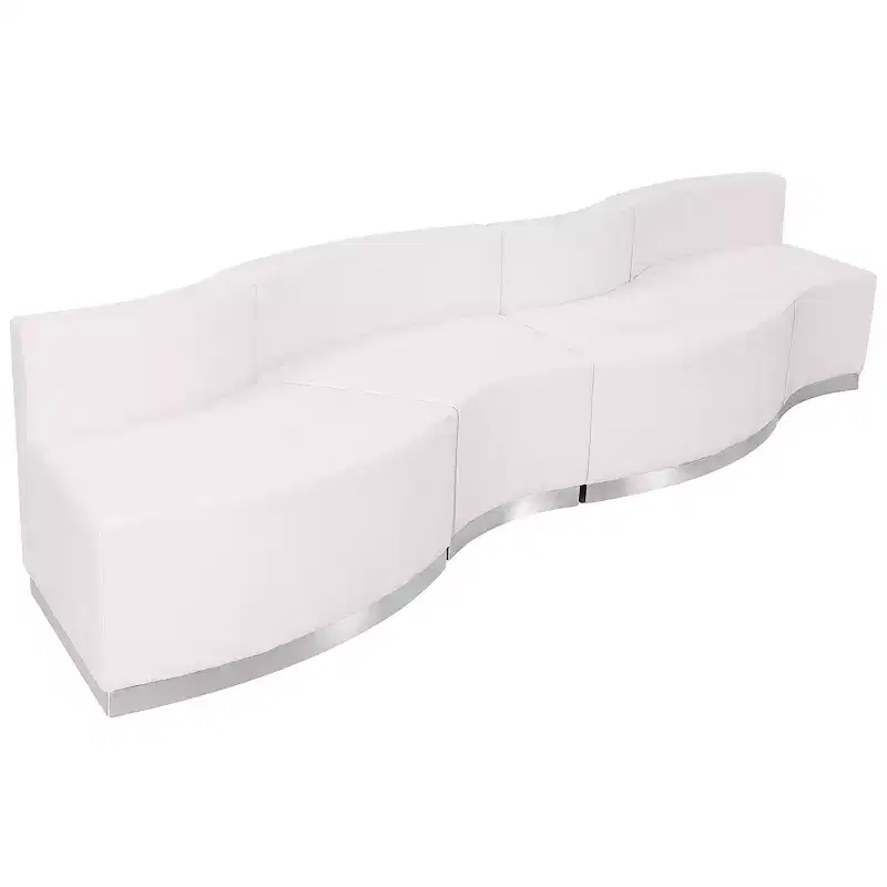 Flash Furniture HERCULES Alon Series LeatherSoft Reception Configuration, 4 Pieces