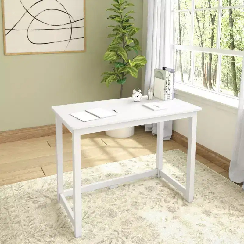 Solid Wood Writing Desk, Simple Desk for Bedroom, Home Office Study Desk, 39.5