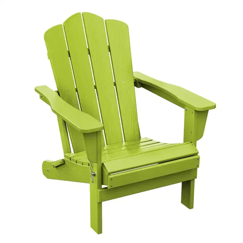 HYLEORY HDPE Outdoor Patio Chair, Folding Adirondack Chair