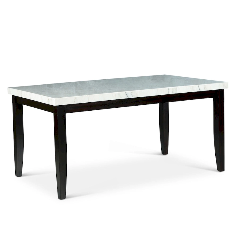Steve Silver Winlock White Marble Dining Set