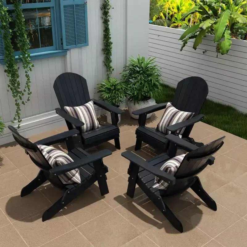WestinTrends Tuscany HIPS Outdoor Folding Adirondack Chair (Set of 4)