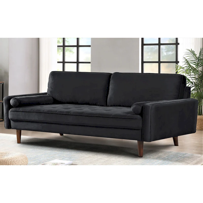 Monahan 70W Wood Frame Velvet Tufted Sofa