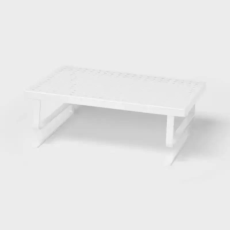 White Under-Desk Shelf, Metal, Single-Person