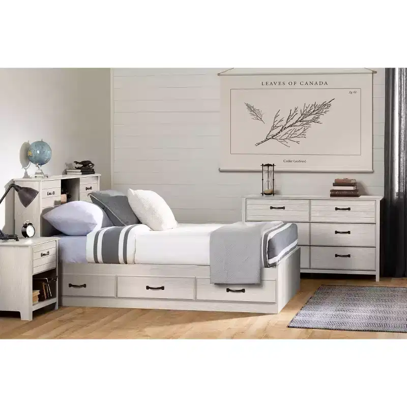 South Shore Ulysses 6-Drawer Double Kids' Dresser Winter Oak
