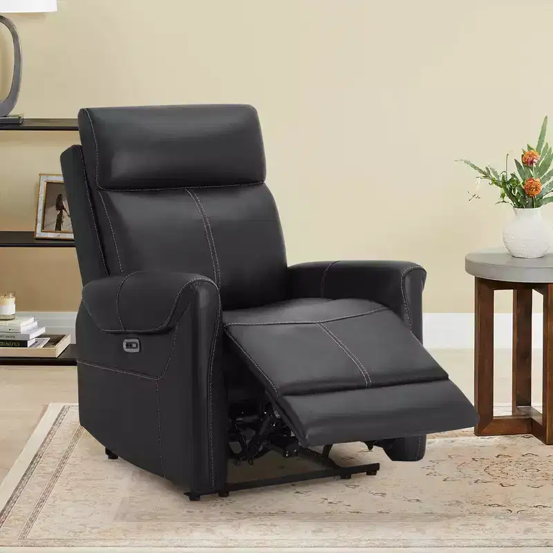 Wall Hugger Power Recliner with USB Ports, Faux Leather, 3 Positions, 350 lbs